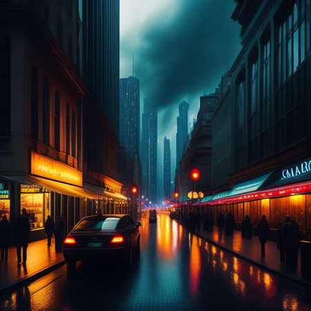 the light trails on the modern building background in shanghai china.の素材