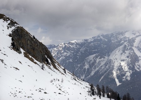 Frozen Winter in Alpsの写真素材