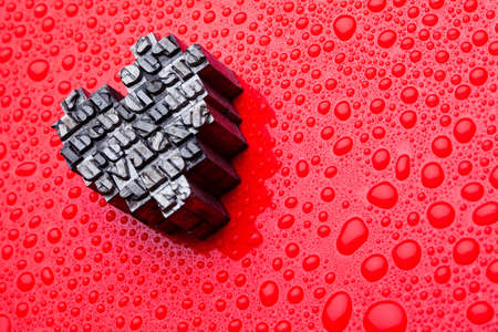 Red heartの写真素材