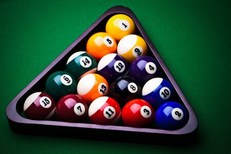 Billiard balls - poolの写真素材