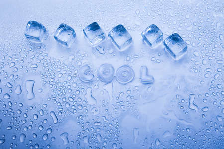 Ice cubes & aquaの写真素材