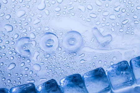 Ice cubes & aquaの写真素材