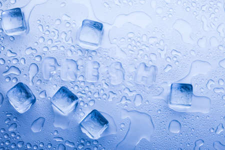 Ice cubes & aquaの写真素材