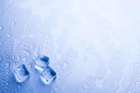 Ice cubes & aquaの写真素材