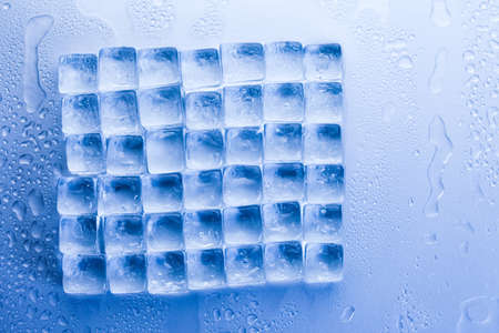 Ice cubes & aquaの写真素材