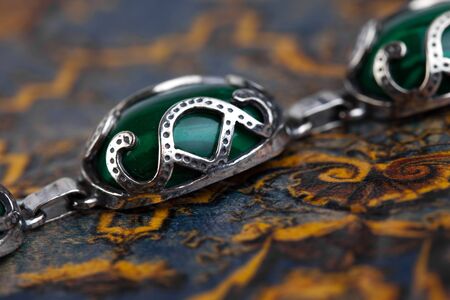 Silver jewelery over backgroundの写真素材