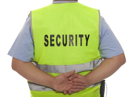 A detail of a security staff member の写真素材