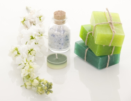  Handmade Soap closeup Spa products の写真素材