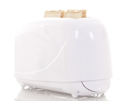  toaster and two hot toasts ready to serve for the breakfast  