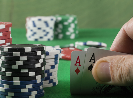 poker banner template layout  for online casino . green table 