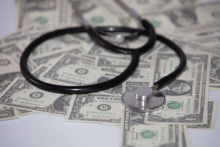 Stethoscope On $1 Bill Background