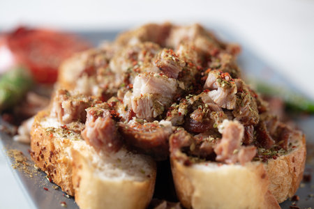 Traditional Turkish Food Kokorec. Izmir kokorec. High quality photoの写真素材