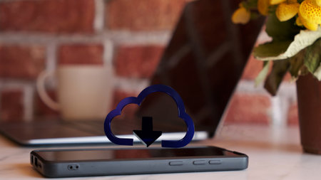 Cloud computing concept. Communication network. High qualityの写真素材