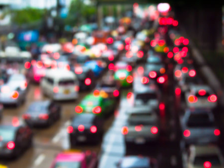 Abstract blur traffic jam in bangkok thailand. Abstract blur traffic jam in bangkok thailand.