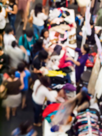 abstract blur the people at the  traditional clothes market.の写真素材
