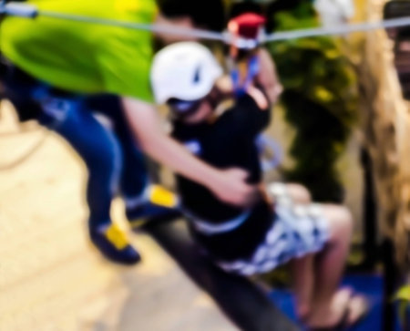 rescue workers to save a person from the height building by climbing equipment.の写真素材