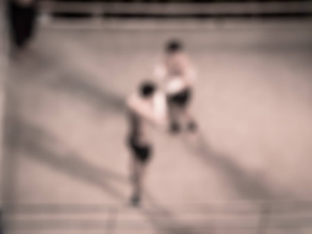Abstract blur original  muay-thai boxing match.の写真素材