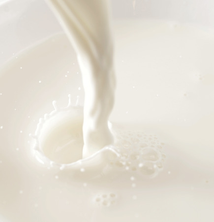 close up of milk splashの写真素材