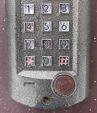 Digital intercom on the wall