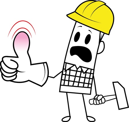 Square guy-occupational accidentのイラスト素材