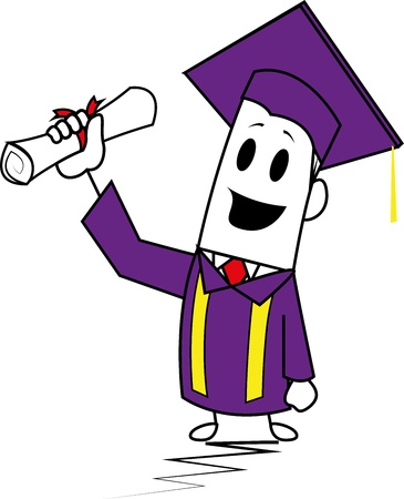 Square guy-Graduationのイラスト素材