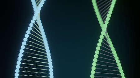 DNA chain. Genetics. Medical and technology concept. 3D render.