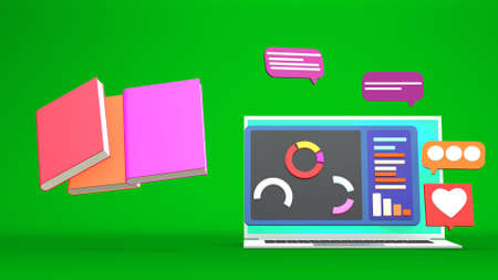 Creative modern design suitable for internet services, social apps, online learning promotion....