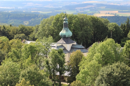 Pilgrimage Church on the hill Kremesnik in the Czech Republicの写真素材