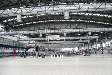 PRAGUE, CZECH REPUBLIC - MAY 07: Departures hall of Vaclav Havel Airport Prague on May 03,2015. Prague Airport is the operator of the most important international airport in the Czech Republicのeditorial素材