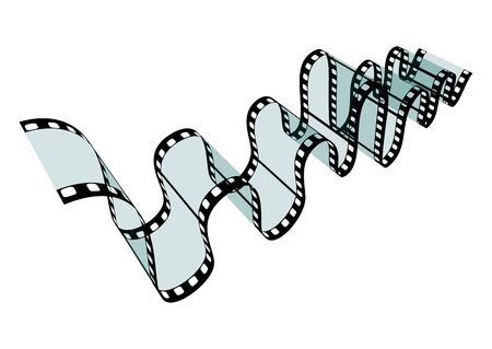 Transparent Film Strip Vector Illustration on White Background - Format 3:2の写真素材