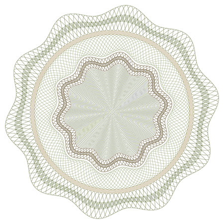 Guilloche Pattern Rosette for Certificate, Play Money or Other Security Papers - Vector Illustrationのイラスト素材