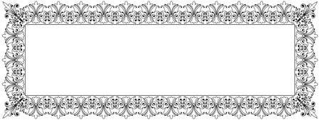 Decorative Vector Frame Panorama Template with Empty Space for Certificate, Report or other Documentsのイラスト素材