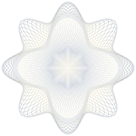 Guilloche Pattern Rosette for Certificate, Play Money or Other Security Papers - Vector Illustrationのイラスト素材