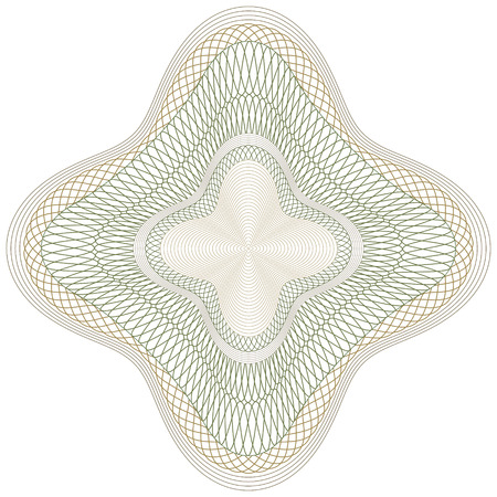 Guilloche Pattern Rosette for Certificate, Play Money or Other Security Papers - Vector Illustrationのイラスト素材