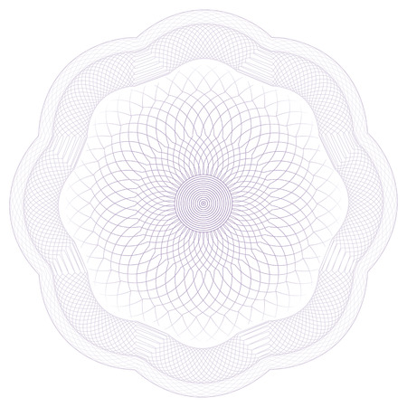 Guilloche Pattern Rosette for Certificate, Play Money or Other Security Papers - Vector Illustrationのイラスト素材