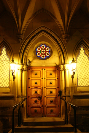 Ottawa Parliament Hill - a door of a surrounding buildingのeditorial素材