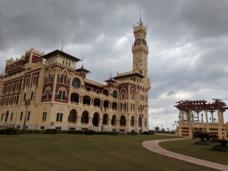 Montazah palace with the surrounding gardensのeditorial素材