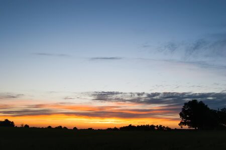 Midwest Spring Sunsetの写真素材