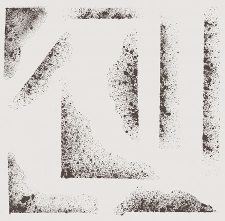grunge vector textures brushesのイラスト素材
