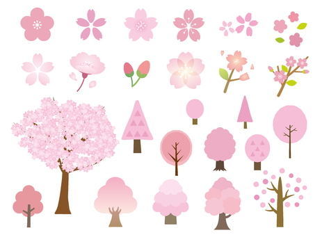 Sakura setのイラスト素材