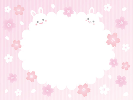 Sakura frameのイラスト素材