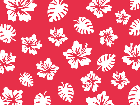 It is an illustration of a Hibiscus patternのイラスト素材