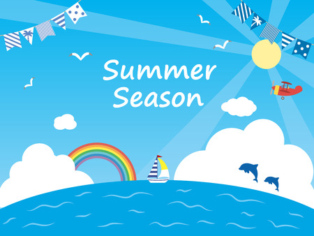 It is an illustration Summer background.のイラスト素材