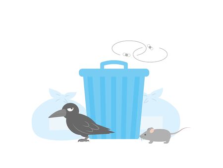It is an illustration of a Trash disposal.のイラスト素材
