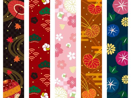 It is an illustration of a Japanese pattern.のイラスト素材