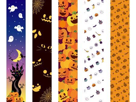 It is an illustration of a Halloween banner.のイラスト素材