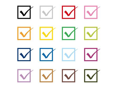 It is an illustration of a Check mark set.のイラスト素材