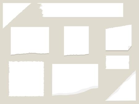 It is an illustration of a Torn paper set.のイラスト素材