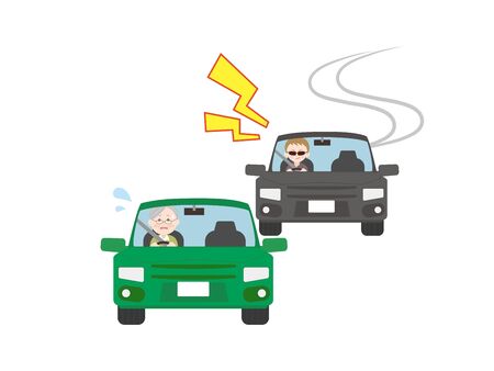 It is an illustration of a Road rage.のイラスト素材