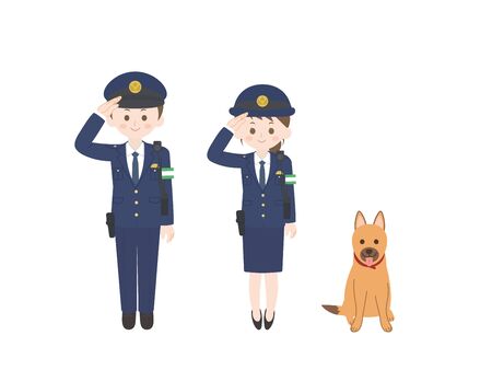 It is an illustration of a Police officer.のイラスト素材